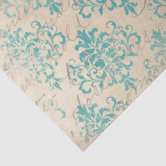 Ephemera Turquoise Paper Series Design 12 Tissuepapier (Detail)