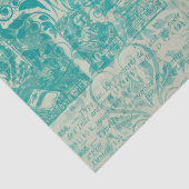 Ephemera Turquoise Paper Series Design 13 Tissuepapier (Detail)