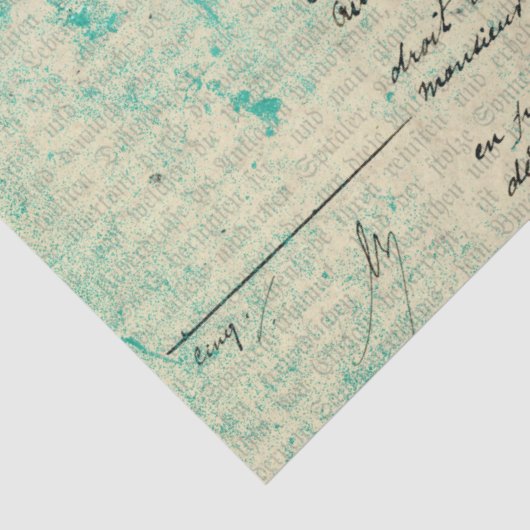 Ephemera Turquoise Paper Series Design 14 Tissuepapier (Detail)