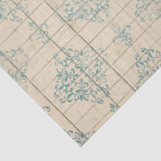 Ephemera Turquoise Paper Series Design 15 Tissuepapier (Detail)