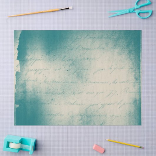 Ephemera Turquoise Paper Series Design 16 Tissuepapier (Craft)