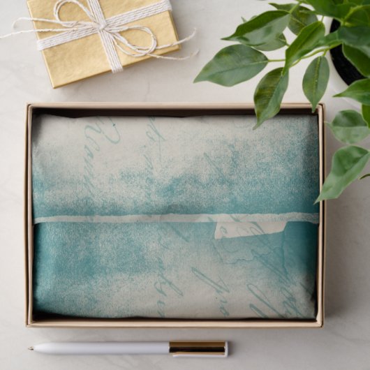Ephemera Turquoise Paper Series Design 16 Tissuepapier (Geschenk)
