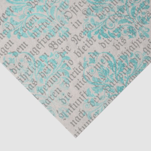 Ephemera Turquoise Paper Series Design 17 Tissuepapier (Detail)