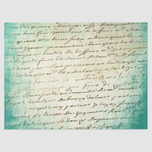 Ephemera Turquoise Paper Series Design 18 Tissuepapier (Voorkant)