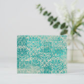 Ephemera Turquoise Paper Series Design 19 Briefkaart (Staand voorkant)