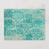 Ephemera Turquoise Paper Series Design 19 Briefkaart (Voorkant)
