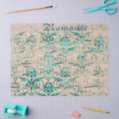 Ephemera Turquoise Paper Series Design 1 Tissuepapier (Craft)