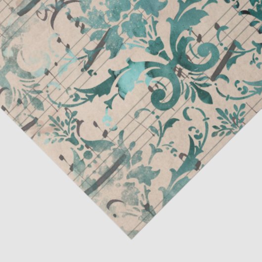 Ephemera Turquoise Paper Series Design 1 Tissuepapier (Detail)