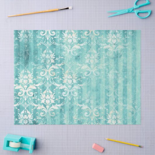 Ephemera Turquoise Paper Series Design 20 Tissuepapier (Craft)