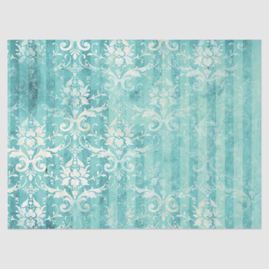 Ephemera Turquoise Paper Series Design 20 Tissuepapier (Voorkant)