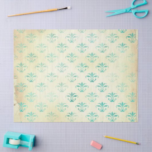 Ephemera Turquoise Paper Series Design 2 Tissuepapier (Craft)