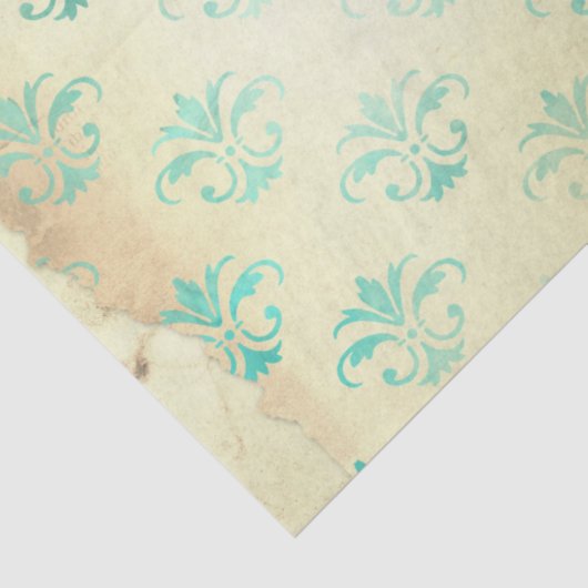 Ephemera Turquoise Paper Series Design 2 Tissuepapier (Detail)