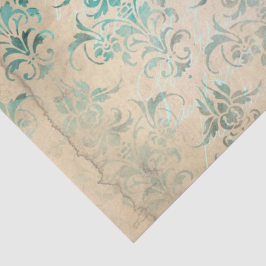 Ephemera Turquoise Paper Series Design 3 Tissuepapier (Detail)