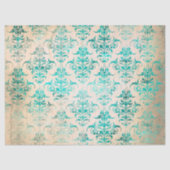Ephemera Turquoise Paper Series Design 3 Tissuepapier (Voorkant)