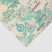 Ephemera Turquoise Paper Series Design 7 Tissuepapier (Detail)