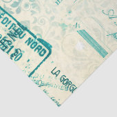 Ephemera Turquoise Paper Series Design 8 Tissuepapier (Detail)