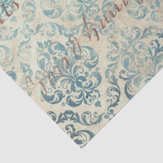 Ephemera Turquoise Paper Series Design 9 Tissuepapier (Detail)