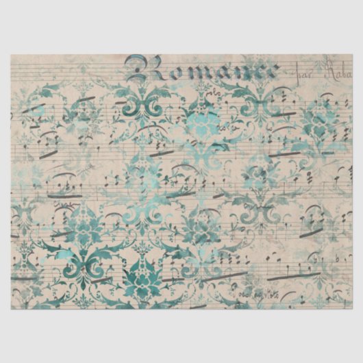 Ephemera Turquoise Papier Serie 1 (Voorkant)