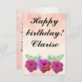 Ephemera vibrant color pink art (Voorkant / Achterkant)