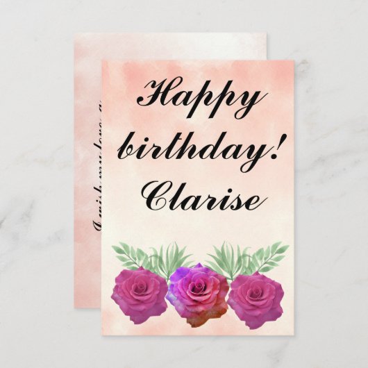 Ephemera vibrant color pink art (Voorkant / Achterkant)