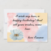 Ephemera vibrant color pink art kaart (Achterkant)