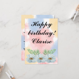 Ephemera vibrant color pink art kaart