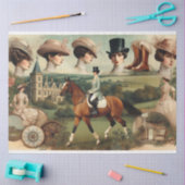 Ephemera Victoriaans paardensport decoupage Tissuepapier (Craft)