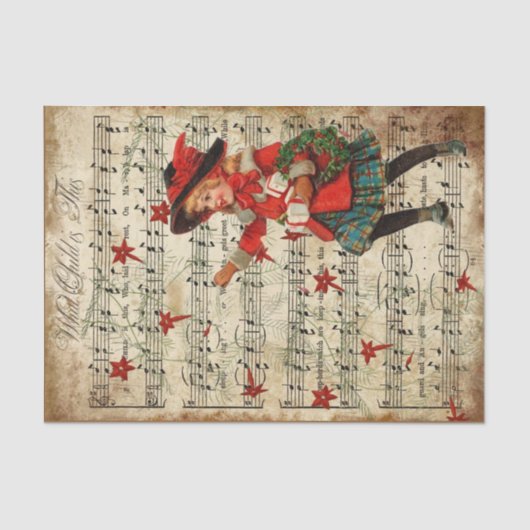 Ephemera Wat is het kind is deze carol-ontleding Tissuepapier (Voorkant)