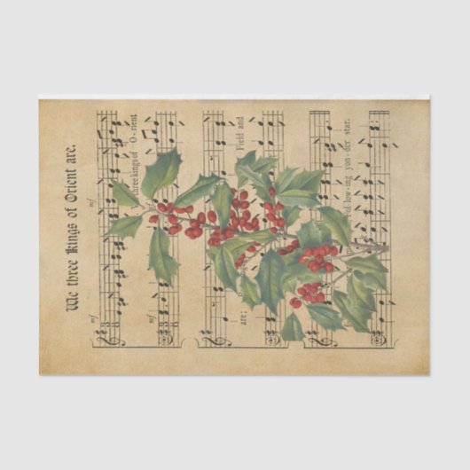 Ephemera We Three Kings of Orient zijn losse pagin Tissuepapier (Voorkant)