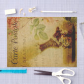 Ephemera Woman Been met de loskoppeling van de rol Tissuepapier (Craft)