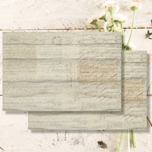 Ephemera  Wooden Boerderij Farmhouse Decoupage Tissuepapier