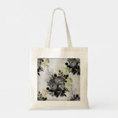 Ephemera Zwart & Goud Bloemen Tote Bag (Achterkant)