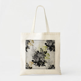 Ephemera Zwart & Goud Bloemen Tote Bag