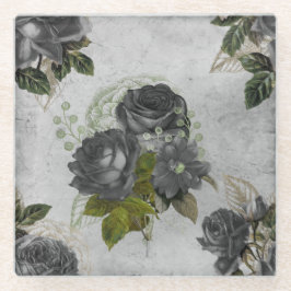 Ephemera Zwart & Groen Glazen Onderzetter