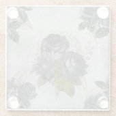 Ephemera Zwart & Groen Glazen Onderzetter (Achterkant)