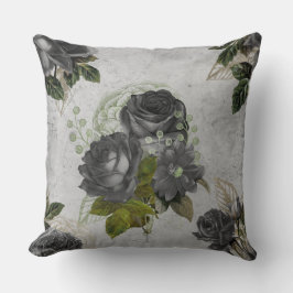 Ephemera Zwart & Groen Kussen