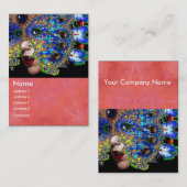 EPHEMERAL, antiek roze rood Visitekaartje (Voorkant / Achterkant)