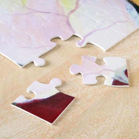 Ephemeral Autumn Foliage in Waterverf Vivid Bold Legpuzzel (Zijkant)