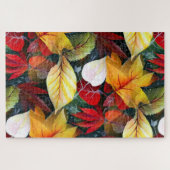 Ephemeral Autumn Foliage in Waterverf Vivid Bold Legpuzzel (Horizontaal)