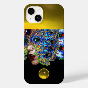 EPHEMERAL, BEAUTY MET MASK Yellow Topaz Gem Case-Mate iPhone 14 Hoesje
