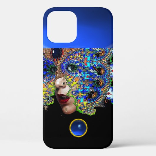 EPHEMERAL, BEAUTY MET MASKBLAUWE Sapphire Gem Case-Mate iPhone Case (Achterkant)
