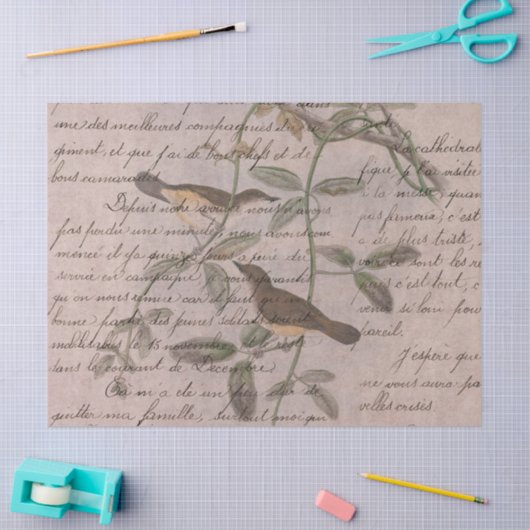 Ephemeral Birds Series Design Vijf Tissuepapier (Craft)