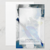 Ephemeral - Blauw & grijs Briefpapier (Voorkant / Achterkant)