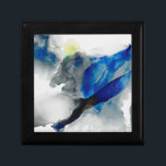 Ephemeral - Blauw & grijs Cadeaudoosje<br><div class="desc">Ephemeral I van Sisa Jasper. Smokey-achtig abstract ontwerp,  gedaan in grijswaarden en diepe blues.</div>