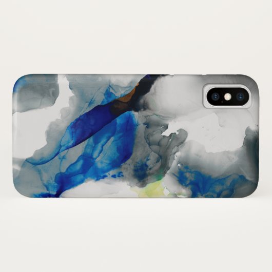 Ephemeral - Blauw & grijs Case-Mate iPhone Case (Achterkant (horizontaal))