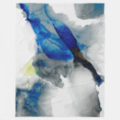 Ephemeral - Blauw & grijs Fleece Deken (Voorkant)