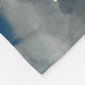 Ephemeral - Blauw & grijs Fleece Deken (Hoek)