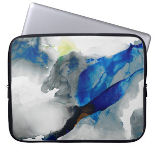 Ephemeral - Blauw & grijs Laptop Sleeve