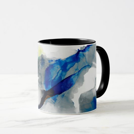 Ephemeral - Blauw & grijs Mok (Voorkant rechts)