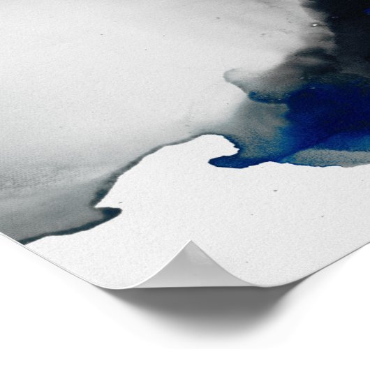 Ephemeral - Blauw & grijs Poster (Hoek)